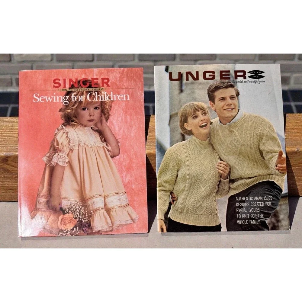 Singer Sewing for Children Book 1980's Clothing Handmade-Unger Knit Lot 2